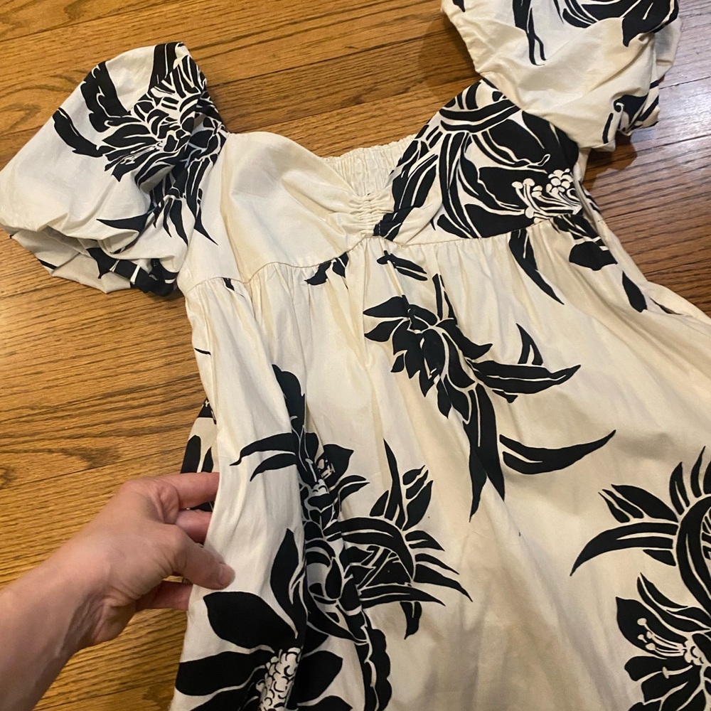 Zara Floral Puff Sleeve Dress - Picture 4 of 7